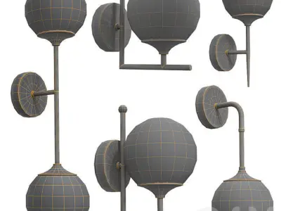 Ball Bedside Sconce Wall Lighting 3D model
