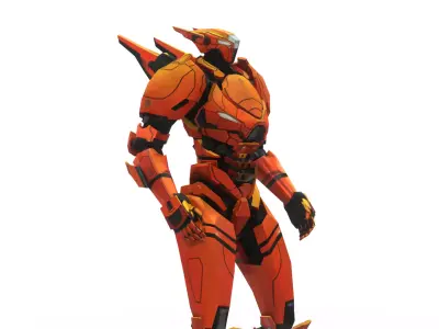 Saber Athena Jaeger 3D Model  Pacific Rim Uprising Mark-6 Jaeger Low-poly 3D model