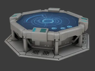 Sci-fi Work Bench - Low poly - PBR - Game ready Low-poly 3D model buy