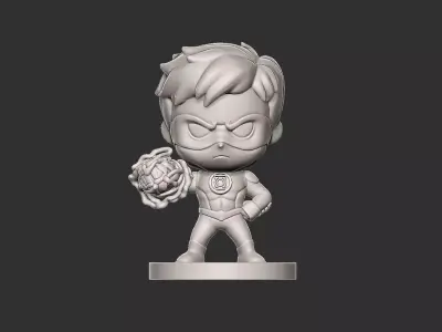 Mini Geek Green Lantern Chibi 3D print model