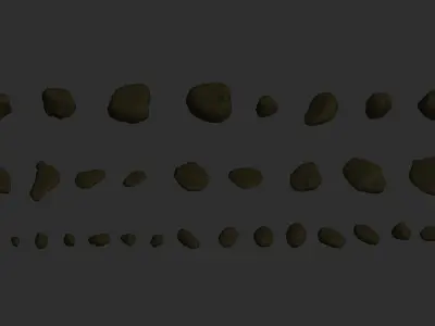 Assorted Rocks - Earth 1 Low-poly 3D model