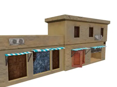  Desert Building 2 Low-poly 3D model