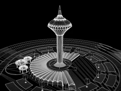 The Khobar Water Tower 3D model