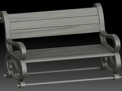 Stylized park 3D model