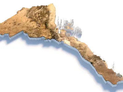 Eritrea Country Terrain 3D model