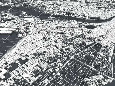 Cityscape Dubai United Arab Emirates 3D model