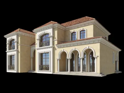 Mediterranean Villa Collection 001 3D Model Pack