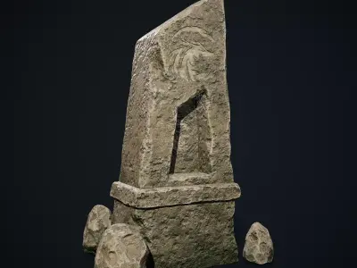 Obelisk 3D Environment Model  Low-poly 3D model