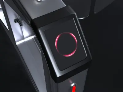 Turnstile Glass Gate Free 3D model