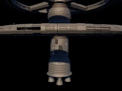 Spacecraft station 3D model