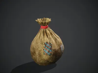 Bagful bag Low-poly 3D model