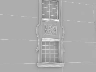 Window Frame 18 Low-poly 3D model