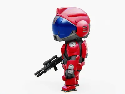 TOON TROOPER BCC-4  RIGGED 3D model
