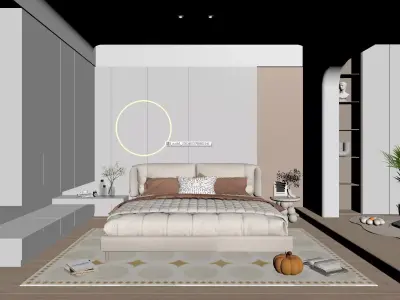 Modern Bedroom 3D Model 3D model