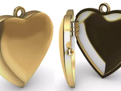 Heart Reliquary - Photo Holder - Relicario 3D print model