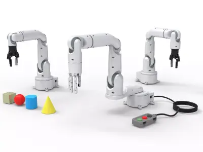 Industrial Robotic  arms set 3D model