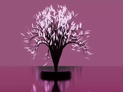  Modern Artistic LED Lamp Elegant Decorative Light for 3D Low-poly 3D model