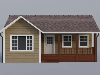 Low Poly house 8 Low-poly 3D model