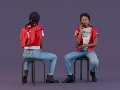 Casual Phone Chat 3D model