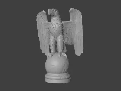 Berlin eagle WW2 Airport sculpture Wilhelm Lemke 3D model