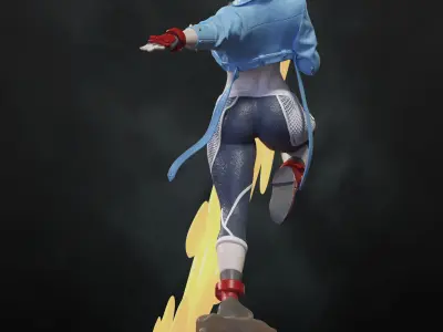 Cammy Kick Pose 3D print model