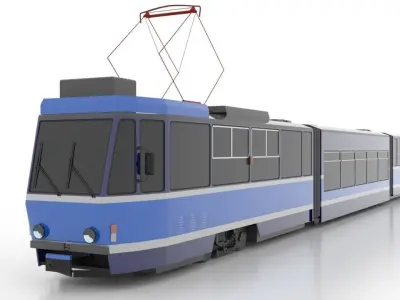 Tatra KT6T Low Low-poly 3D model