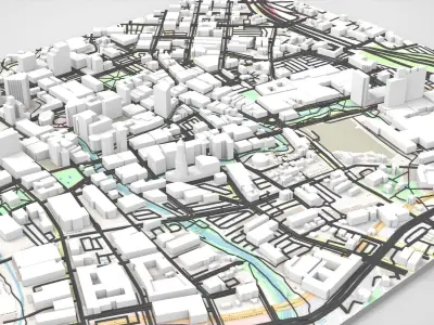 Cityscape San Antonio Texas USA 3D model