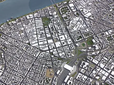 Harbin - 3D City Model Low-poly 3D model