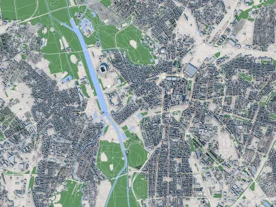 Leipzig City Germany 3D model