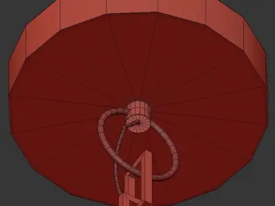 5 Light Chandelier 3D model