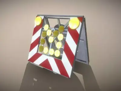 Smaller Road Barrier 616-31 - Simple Version Low-poly 3D model