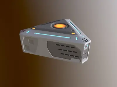 Sci-fi box Low-poly 3D model shop