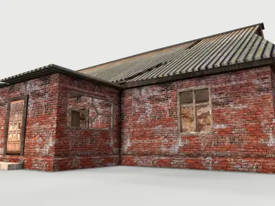 Old House 02 Low-poly 3D model