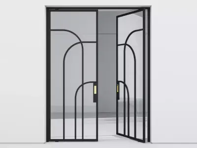 Aluminium door 366 3D model
