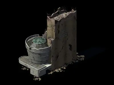 Different dimension - architecture - ruins 07 3D model