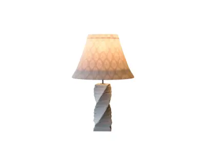 Table Lamp Twisted Base 3D model