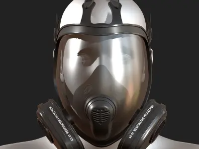 Gas mask scifi protection futuristic fantasy  Low-poly 3D model