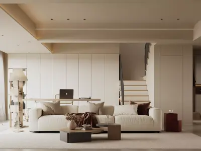    villa interior scenes 3D model purchase