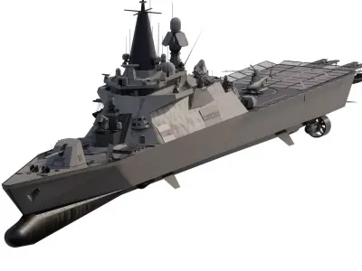 Navy frigate 3D model