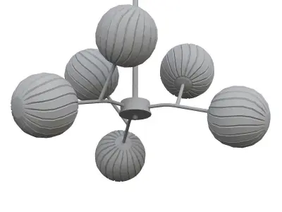 NIGHTSTAR chandelier with four balls hanging from it 3D model