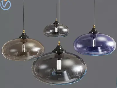 Modern Glass Pendant 3D model