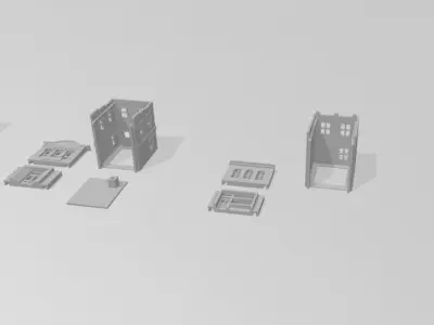 City Shop Set by Outland Models 3D Printable 3D print model