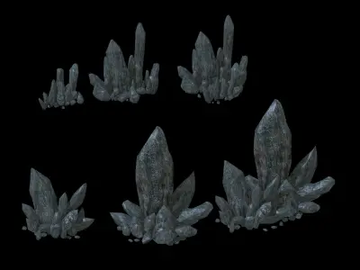 Heterogeneous crystal combination 01 3D model