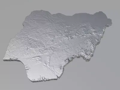Nigeria Terrain Country 3D model