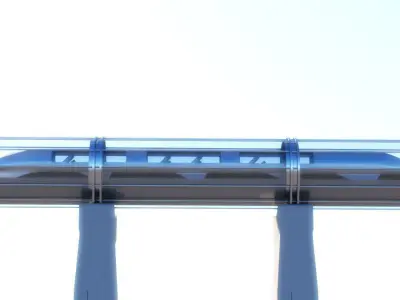 Hyperloop transport 3d model - Vray realistic 3D model