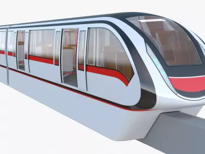 Monorail train concept 3D model