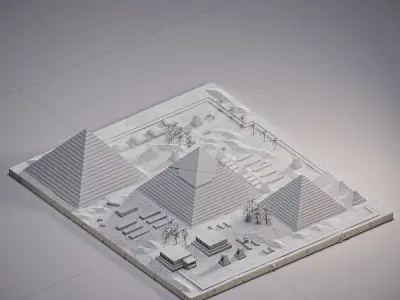 Great Pyramid of Giza Low-poly 3D model