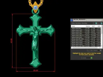 Jesus pendant 3d cad file 3D model