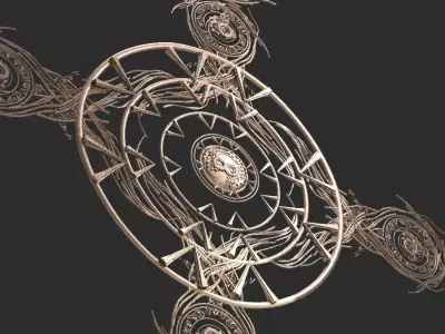 Merlins Dragon Cross pattern 2  3D model