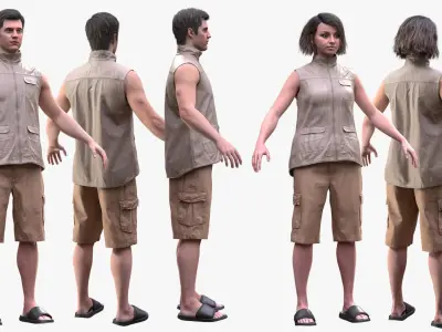  Man and Woman in Summer Outfit 2 